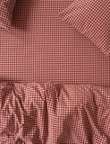 Piglet in Bed gingham fitted sheet - British product