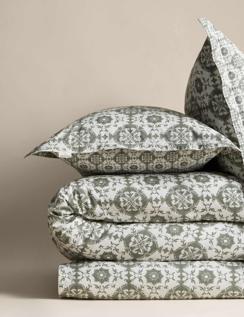 M&S X Fired Earth Washed Cotton Isabelle Printed Bedding Set (British brand)