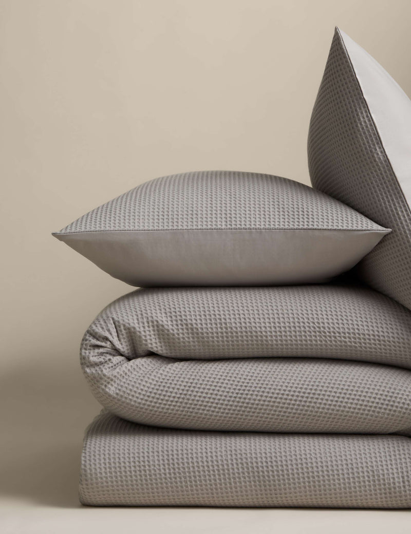Soft washed cotton waffle bedding set, 100% cotton (British brand)