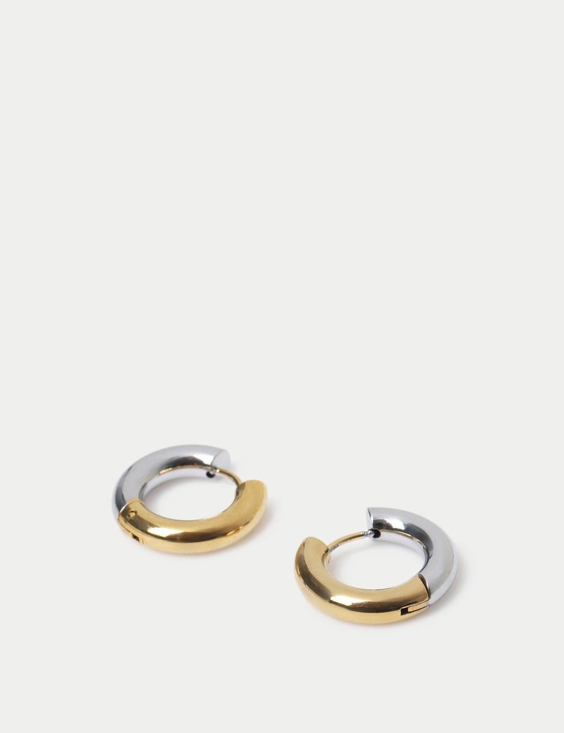 Waterproof hoop earrings 10mm mixed material, imported from the UK