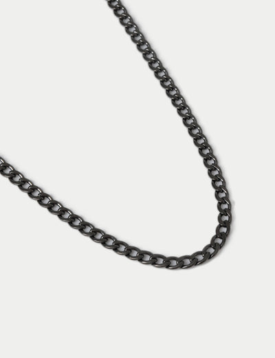 M&S Vanntett rustfritt stål Gunmetal Kjede Halskjede 50mm
