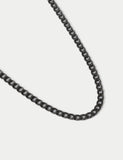 M&S waterproof stainless steel gunmetal chain necklace 50mm (British brand)