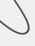 M&S waterproof stainless steel gunmetal chain necklace 50mm (British brand)