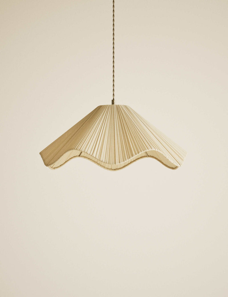 Wave Pleated ceiling lamp shade 40cm, UK version