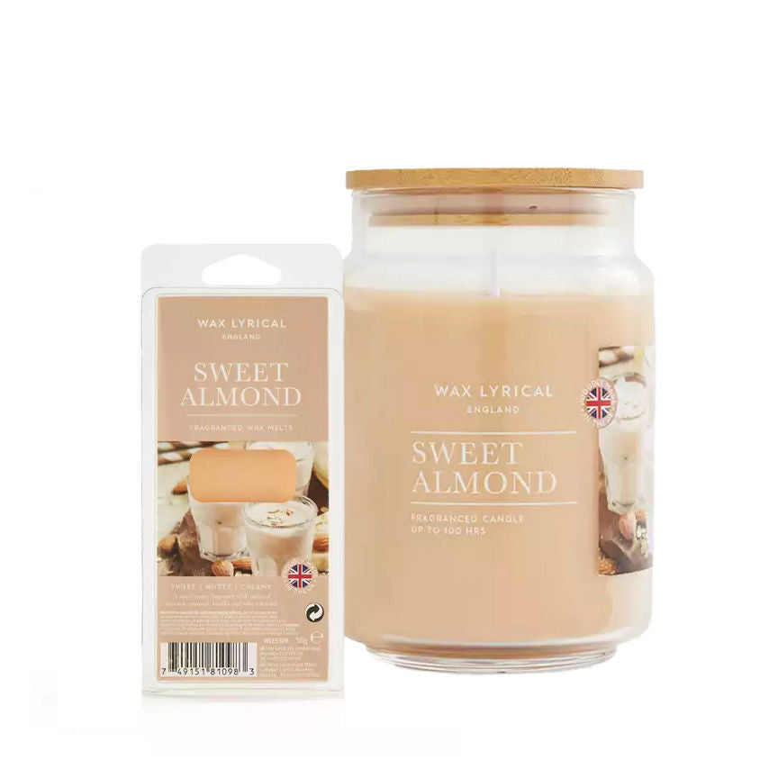 Wax Lyrical Sweet Almond Large Jar Candle & Wax Melts Bundle GOODS ASDA   