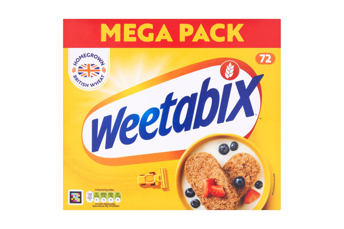 Weetabix wholegrain cereal 72 pack - British product