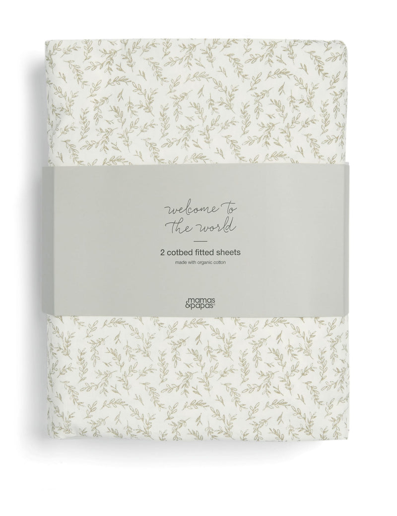 Mamas & Papas Welcome to the World Seedling collection cotbed fitted sheet (British brand)