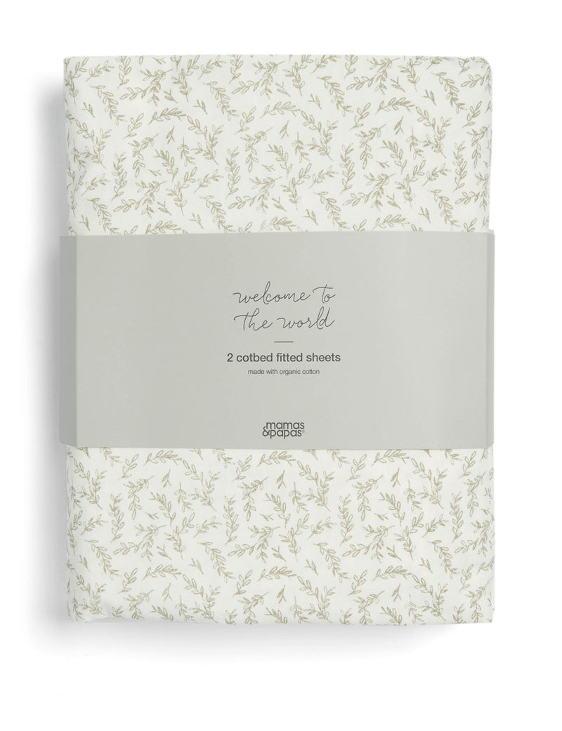 Mamas & Papas Welcome to the World Seedling collection cotbed fitted sheet (British brand)