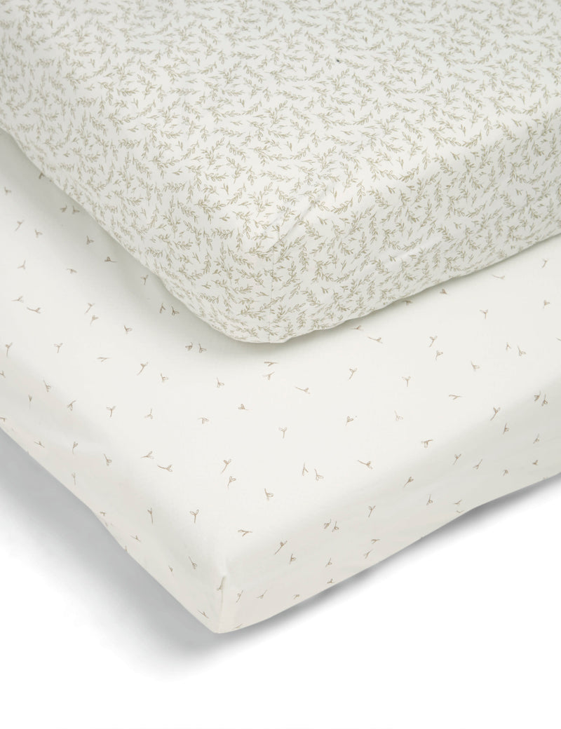 Mamas & Papas Welcome to the World Seedling collection cotbed fitted sheet (British brand)