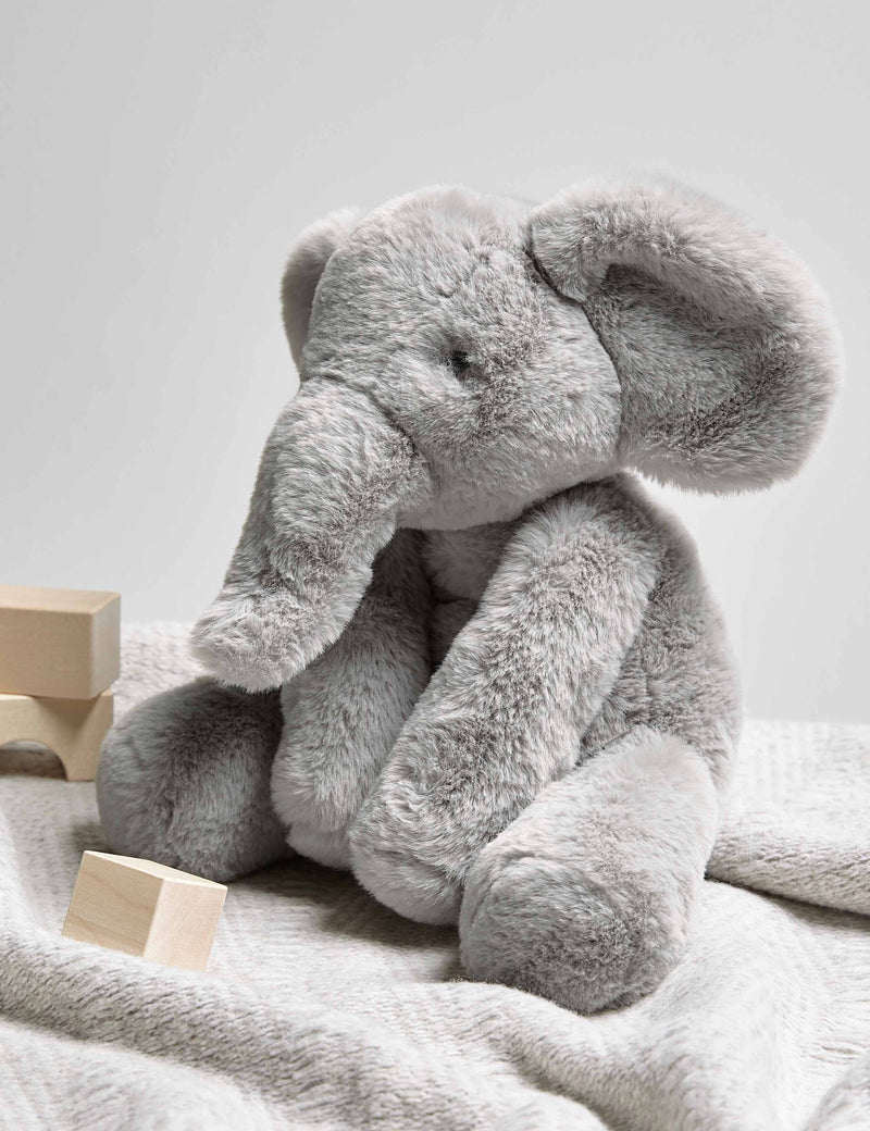 Mamas & Papas Elephant soft toy grey fur regular size (British brand)