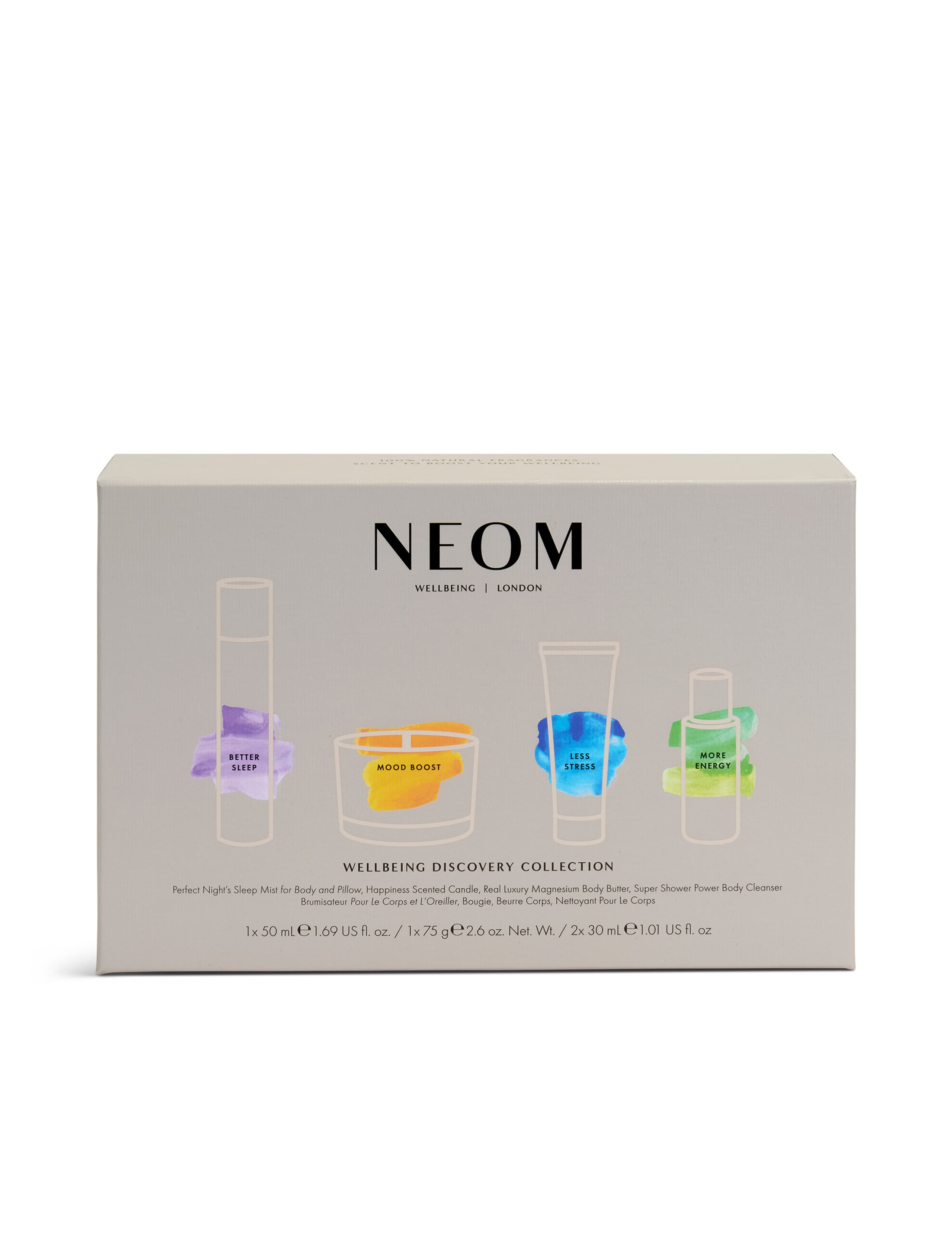 NEOM Wellbeing Discovery Collection gift set - British product
