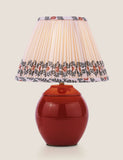 Joules Wentworth ceramic table lamp with pleated fabric shade (British brand)