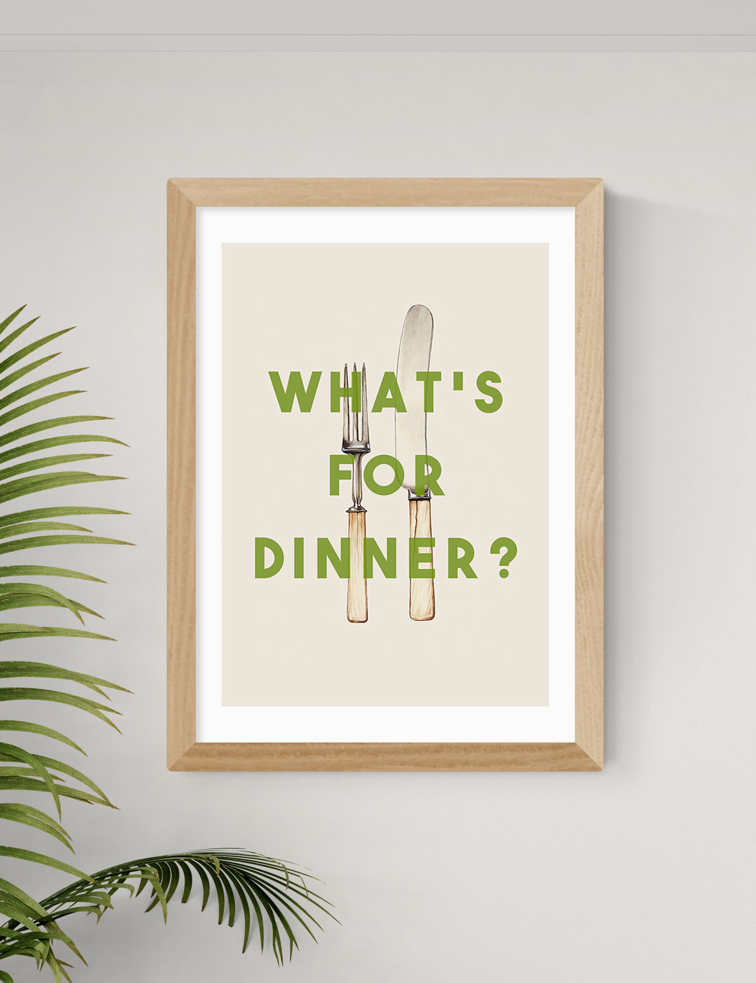 East End Prints What's For Dinner framed art (British brand)