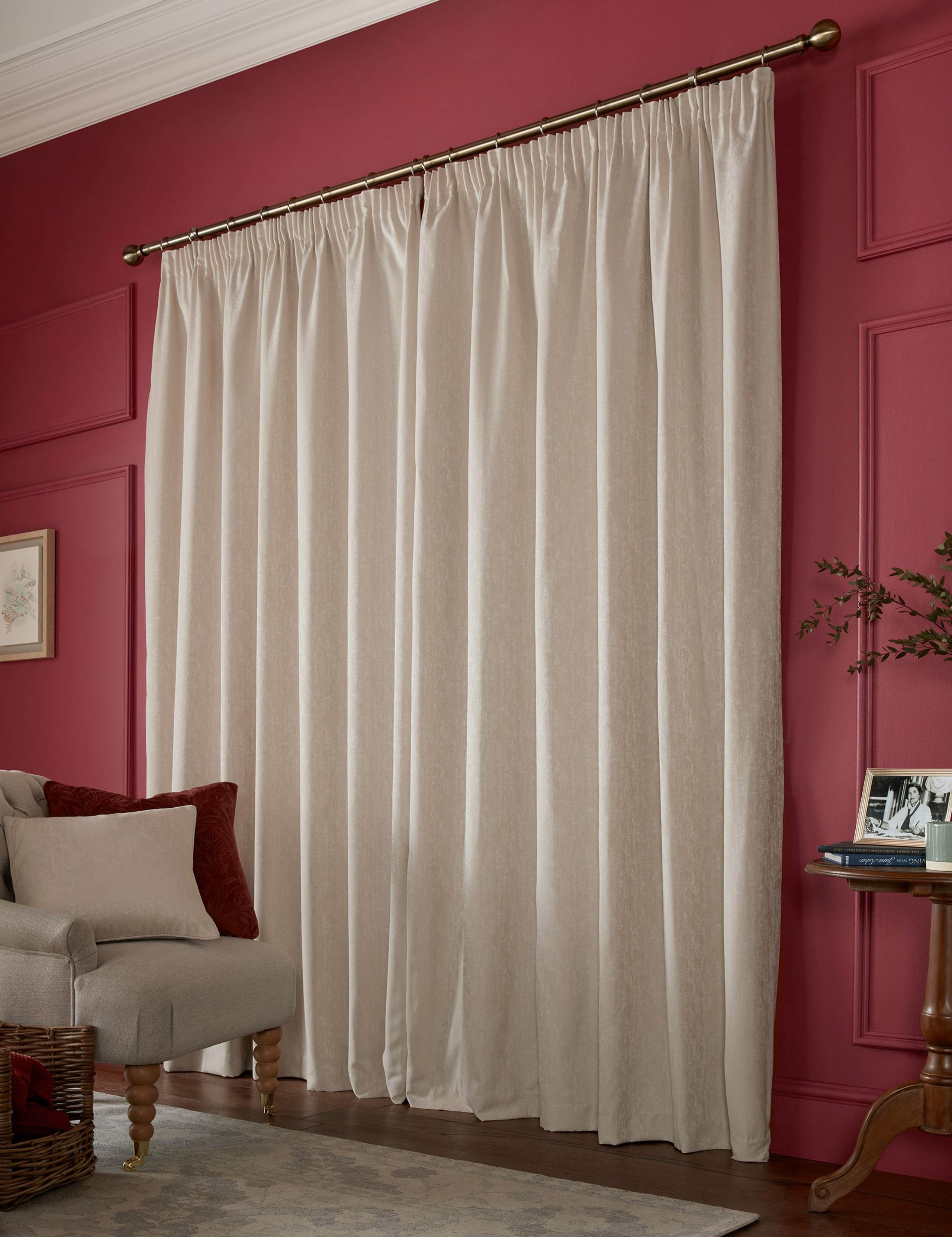 Laura Ashley Whinfell Jacquard pencil pleat curtains lined - British product