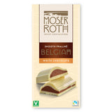 Moser Roth white Belgian praline filled bars, imported from the UK