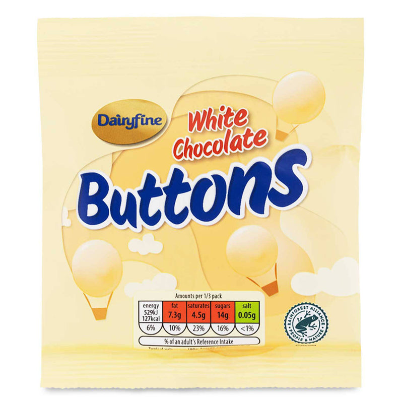 White Chocolate Buttons, imported from the UK