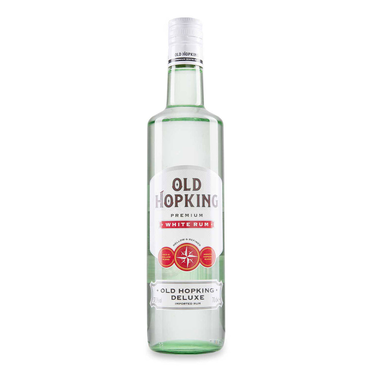 Old Hopking gluten-free white rum, UK version