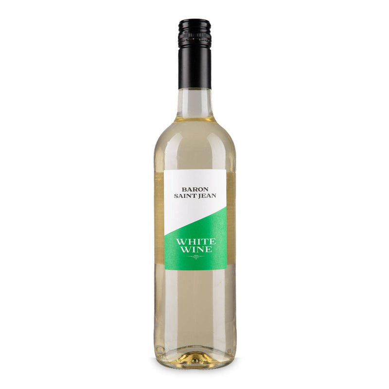 Dry white wine 10% ABV apple and lemon notes - British product