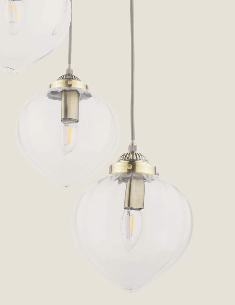 Laura Ashley Whitham multi-light cluster pendant light, imported from the UK
