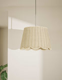 Natural wicker scallop lamp shade 35cm (British brand)