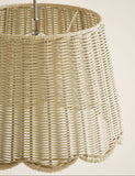 Natural wicker scallop lamp shade 35cm (British brand)