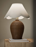 Wicker Scallop Shade Table Lamp - British product