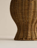 Wicker scallop vase 30cm height for dried flowers (British brand)