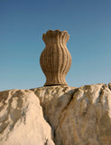 Wicker scallop vase 30cm height for dried flowers (British brand)