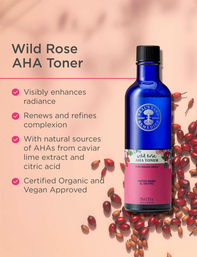 Neal's Yard Remedies Wild Rose AHA Toner 200ml (British brand)