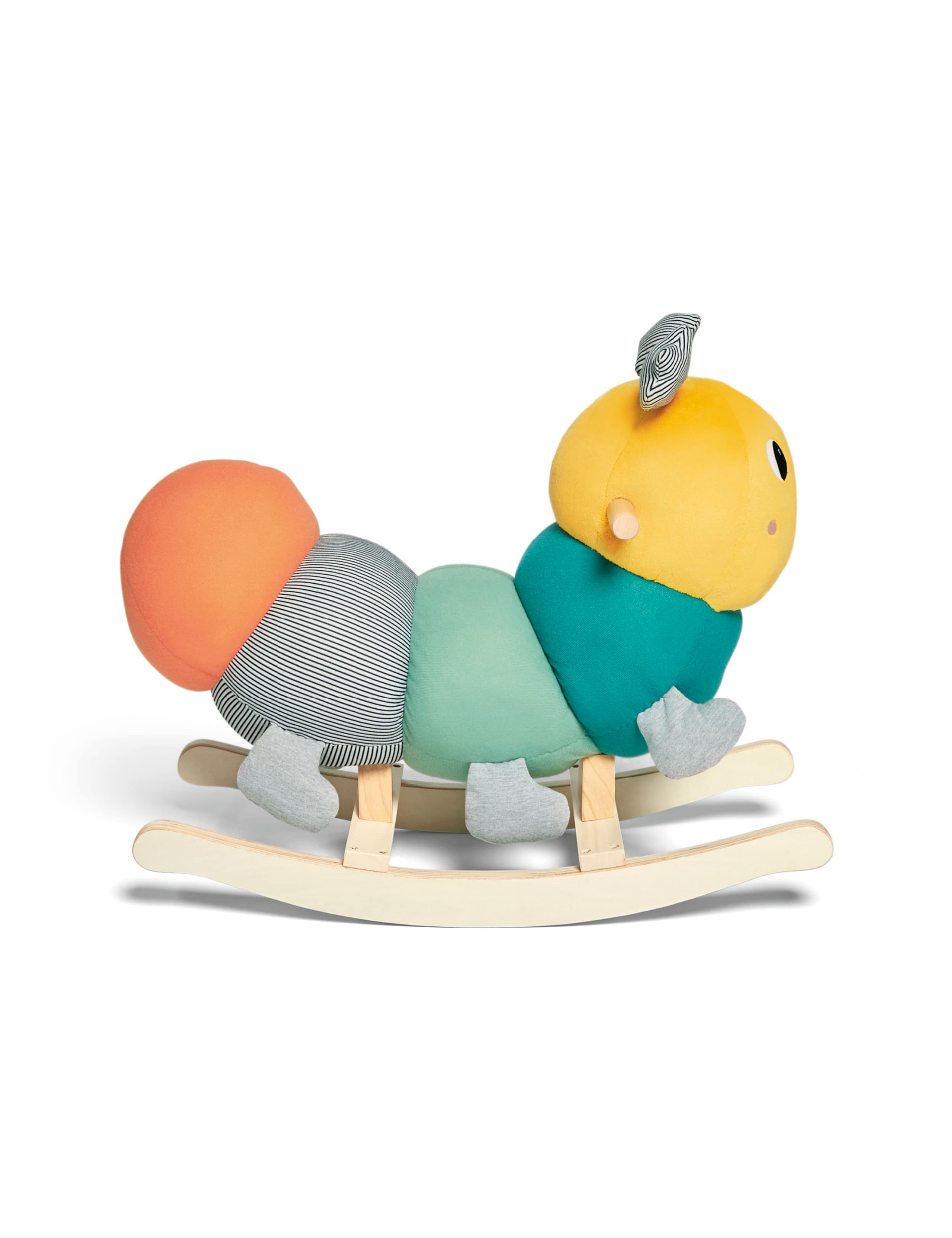 Mamas & Papas rocking caterpillar toy for 12 months, imported from the UK