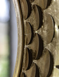Gallery Direct large round gold-tone scallop wall mirror 91cm - British product