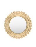 Gallery Direct large round gold-tone scallop wall mirror 91cm - British product
