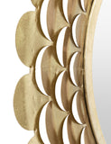 Gallery Direct large round gold-tone scallop wall mirror 91cm - British product