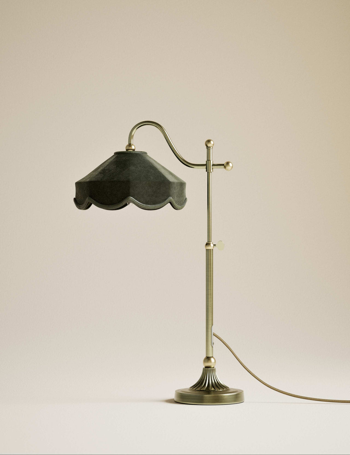 Winnie velvet table lamp, imported from the UK