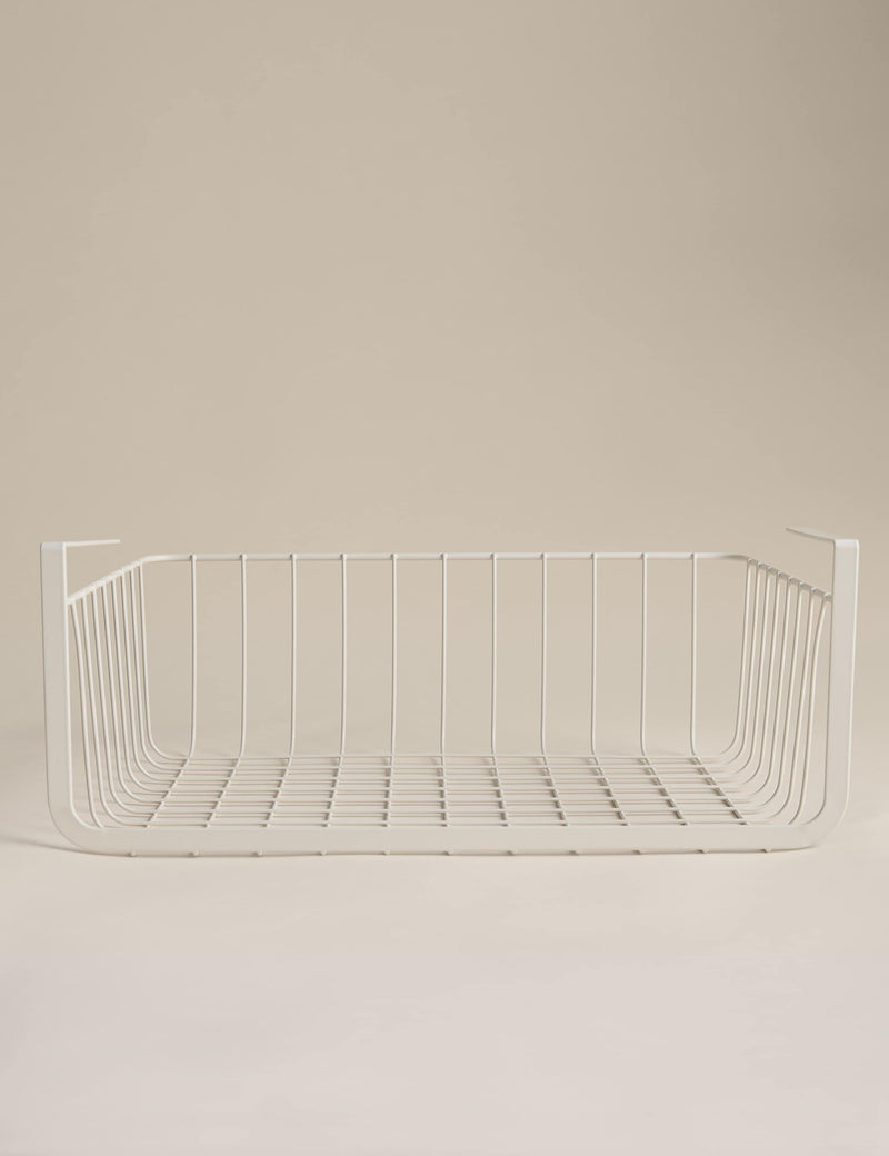 Wire under shelf storage tray, 39 cm length, imported from the UK