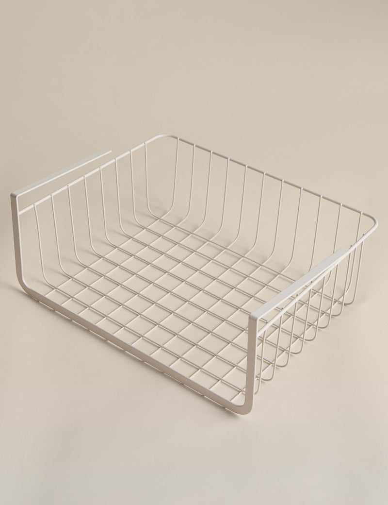 Wire under shelf storage tray, 39 cm length, imported from the UK