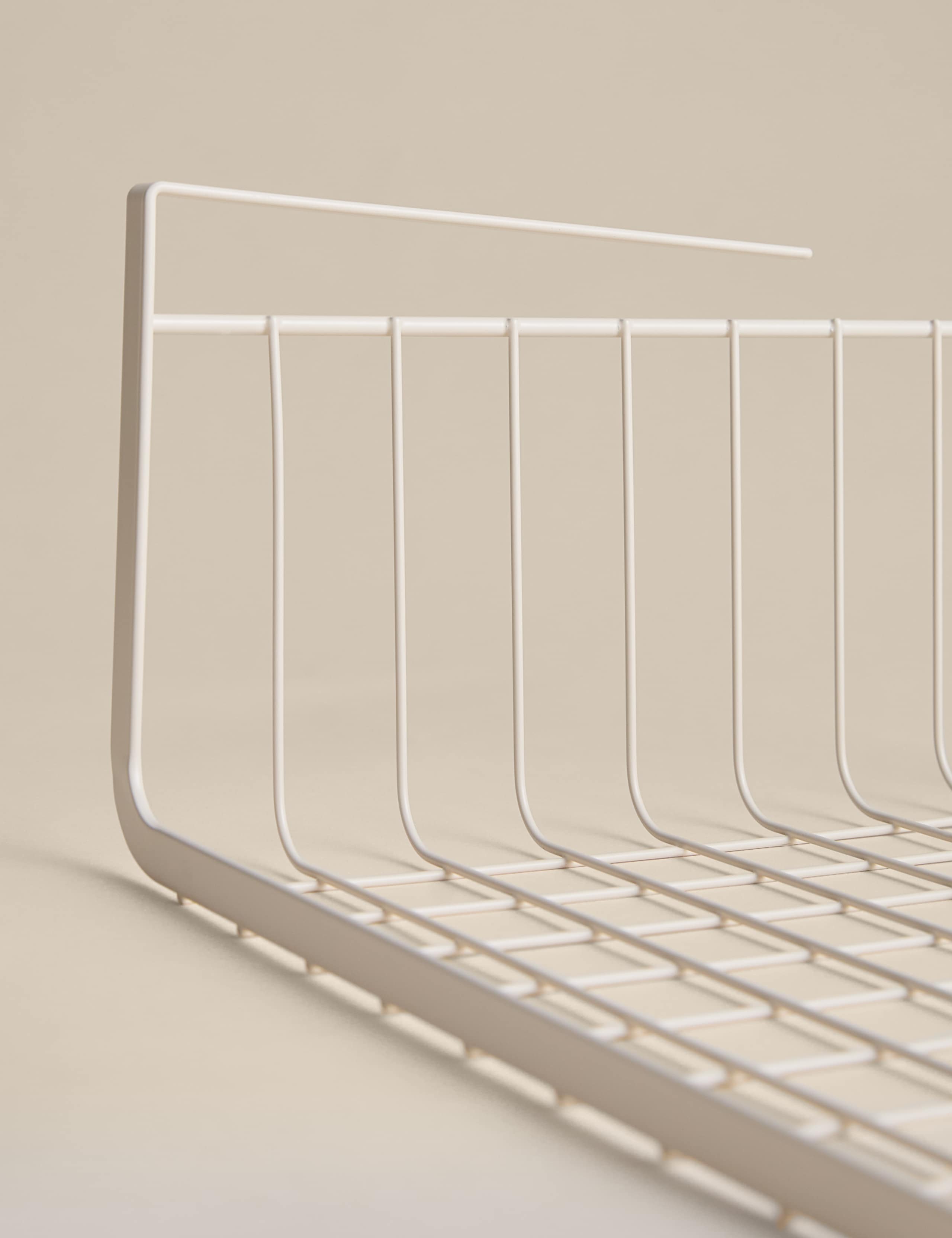 Wire under shelf storage tray, 39 cm length, imported from the UK