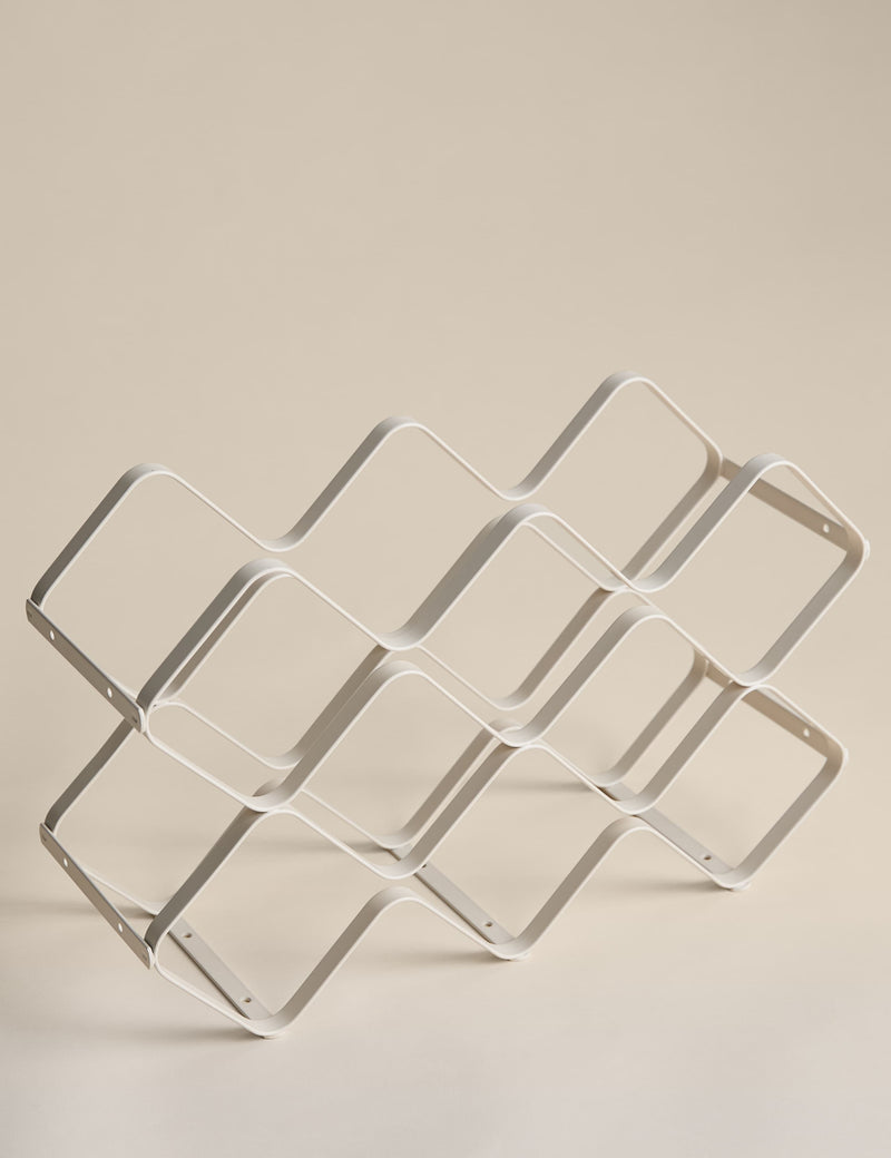Wire wine rack for six bottles, UK version