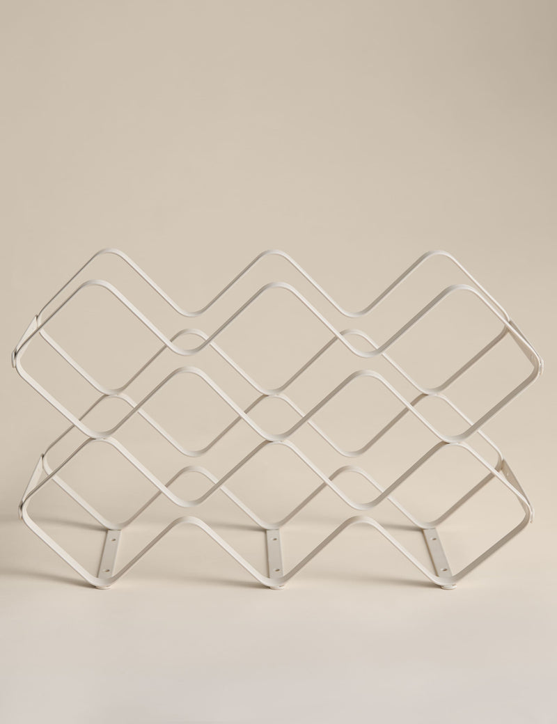 Wire wine rack for six bottles, UK version