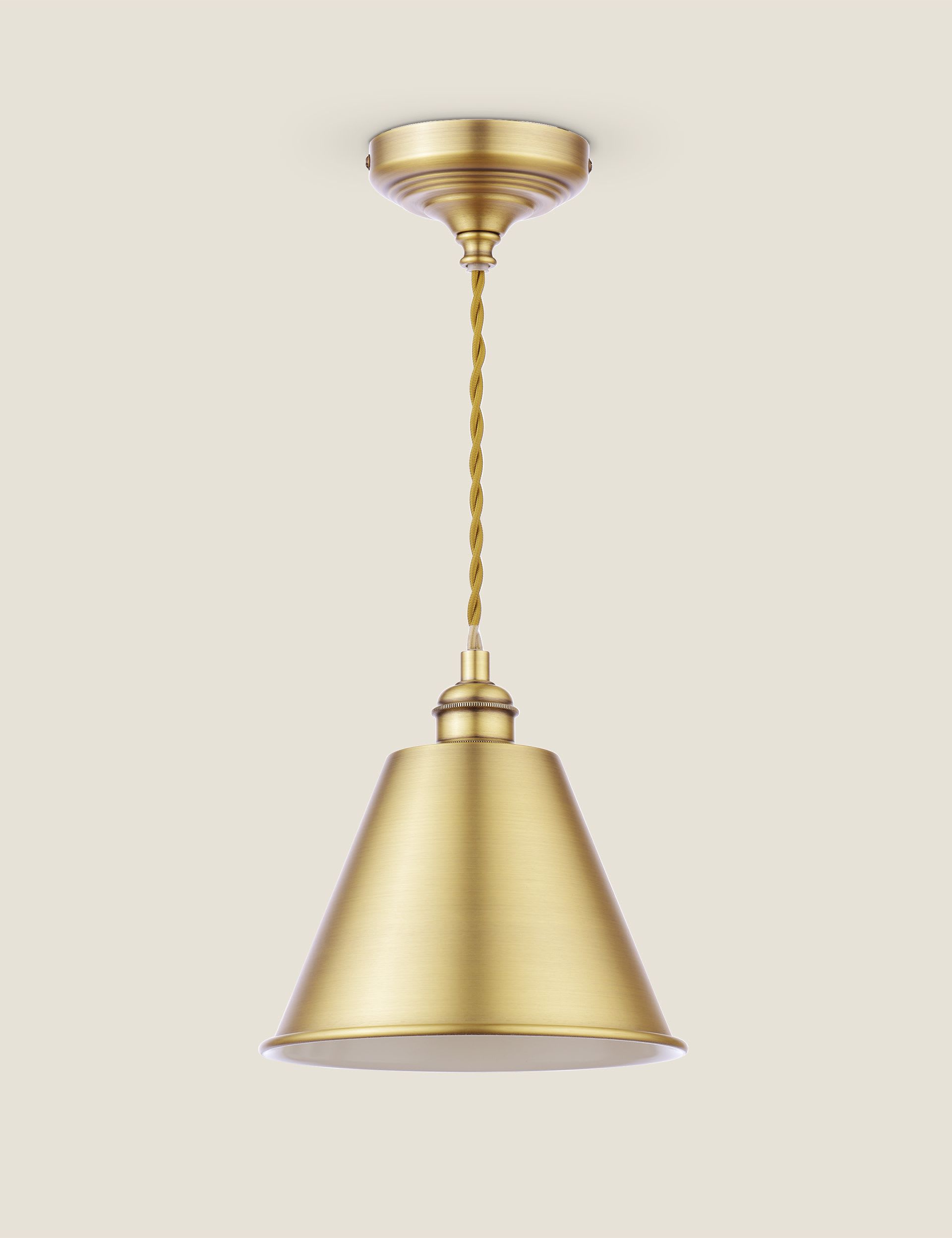 Joules pendant light Wollaton metal antique brass, imported from the UK