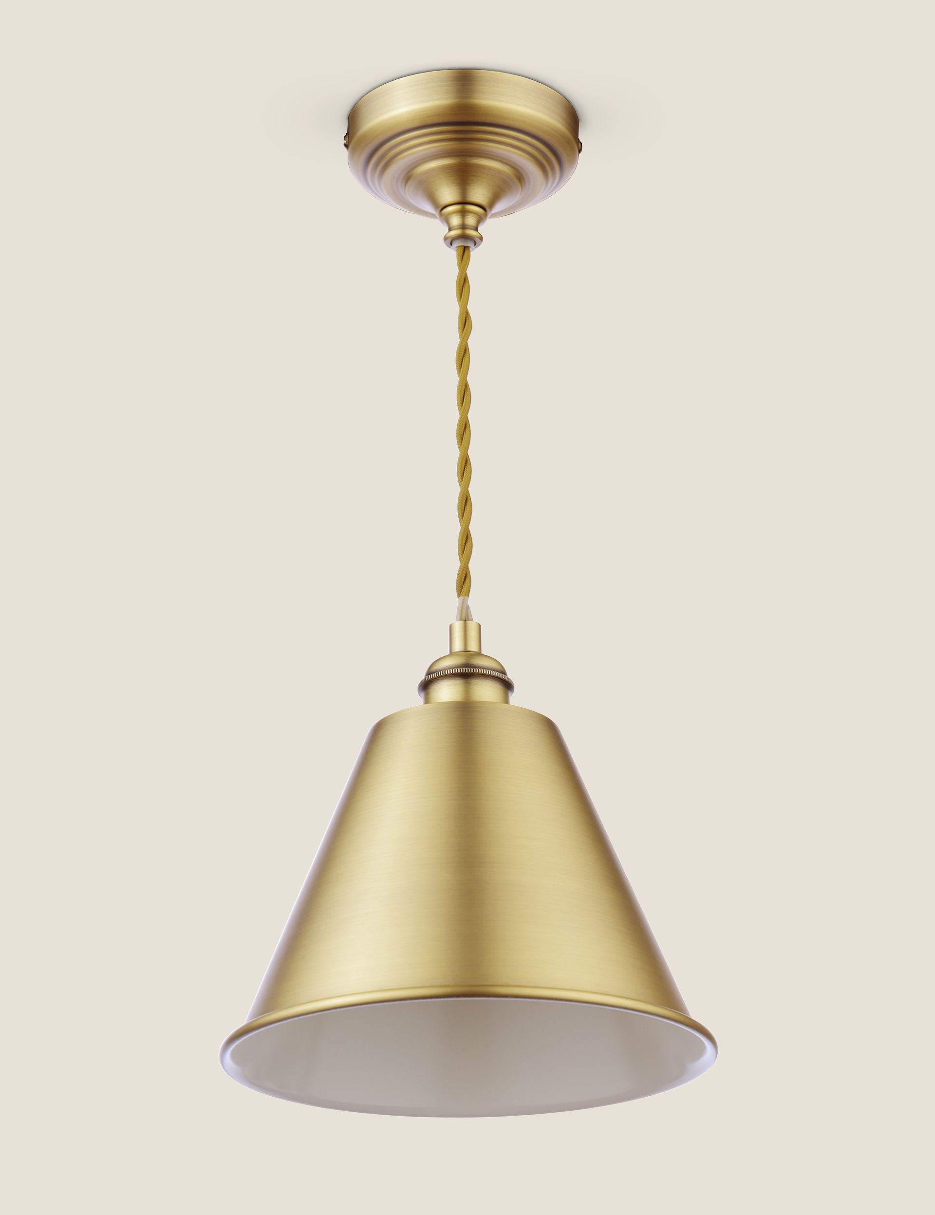 Joules pendant light Wollaton metal antique brass, imported from the UK