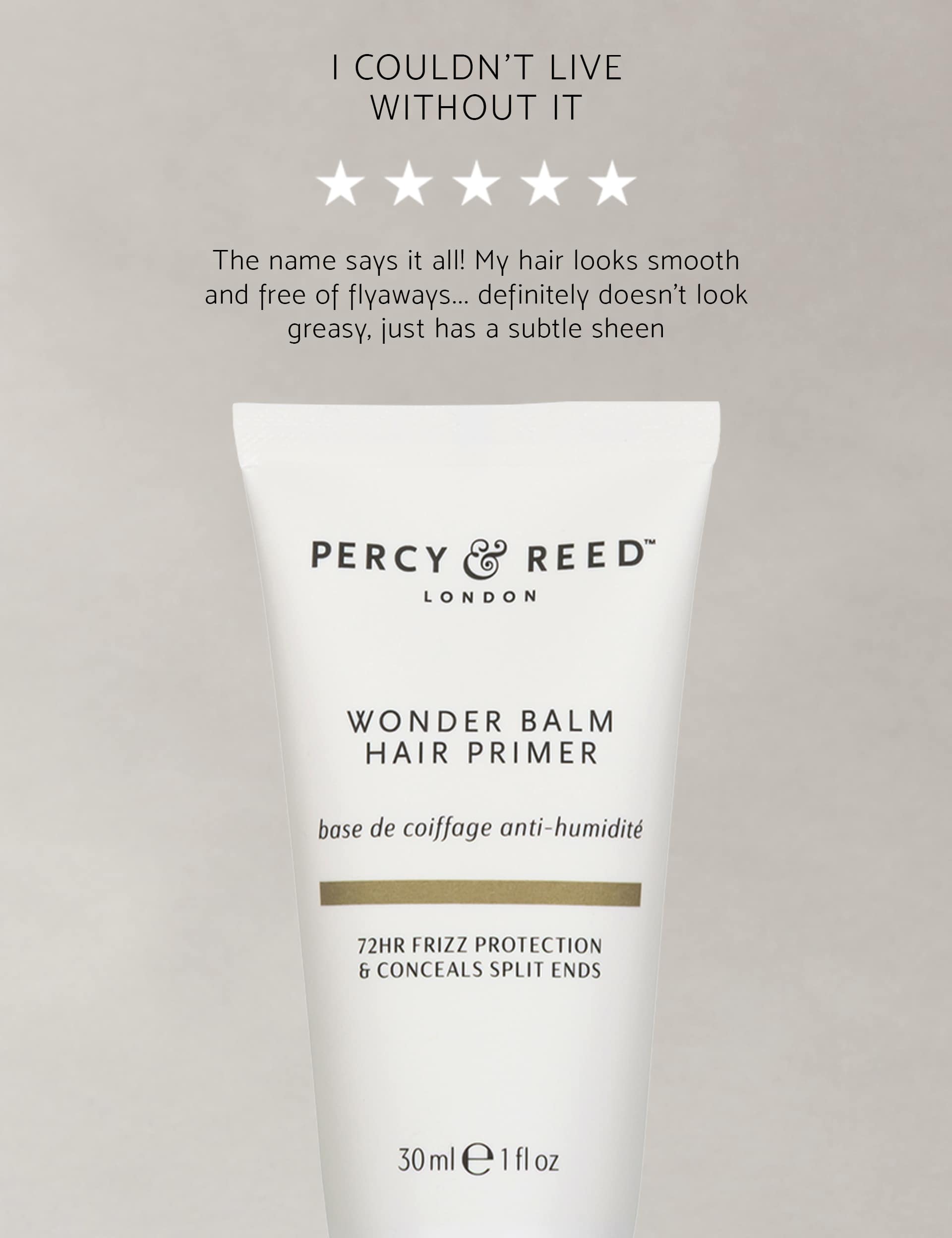 Percy & Reed Wonder Balm Hair Primer 30ml (British brand)