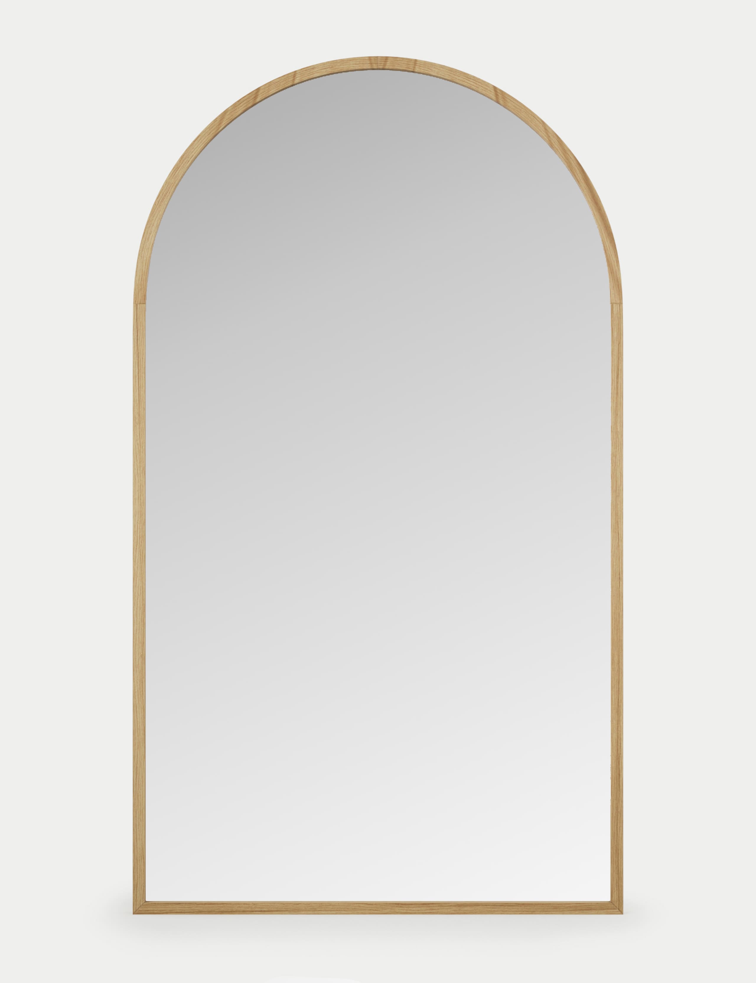 Wooden arch freestanding full-length mirror, imported from the UK