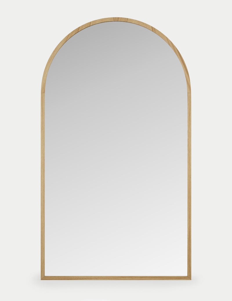 Wooden arch freestanding full-length mirror, imported from the UK