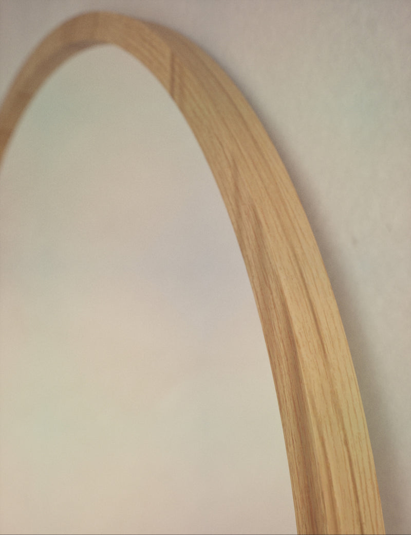 Wooden arch freestanding full-length mirror, imported from the UK