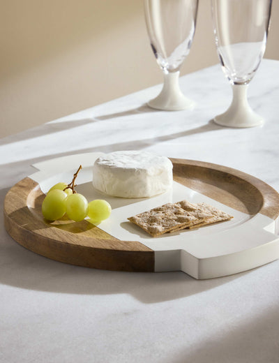 M&S M&S X Kelly Hoppen Wooden Circular Serving Board- Buy online at McGrocer