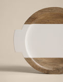 M&S Kelly Hoppen wooden circular serving board 32cm, imported from the UK
