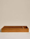 Wooden kitchen drawer organiser with five sections, UK version
