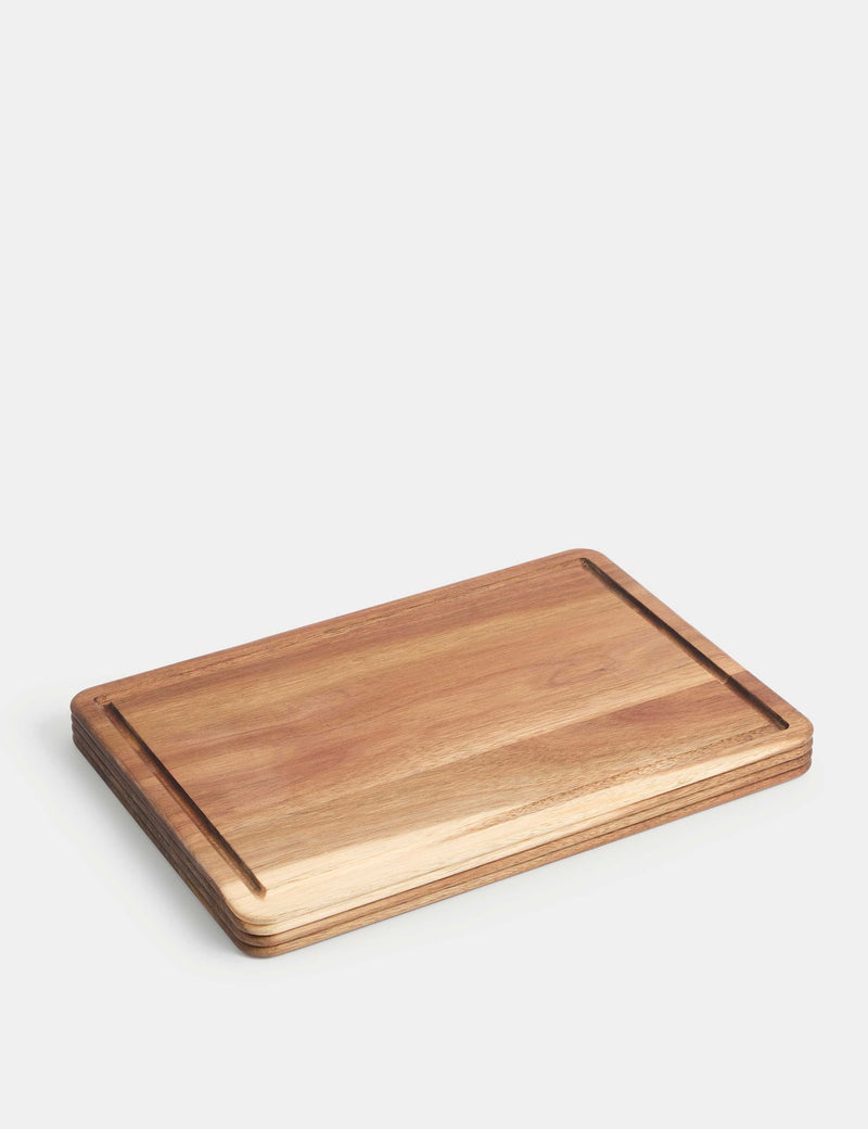 Wooden chopping board with juice groove medium size, imported from the UK