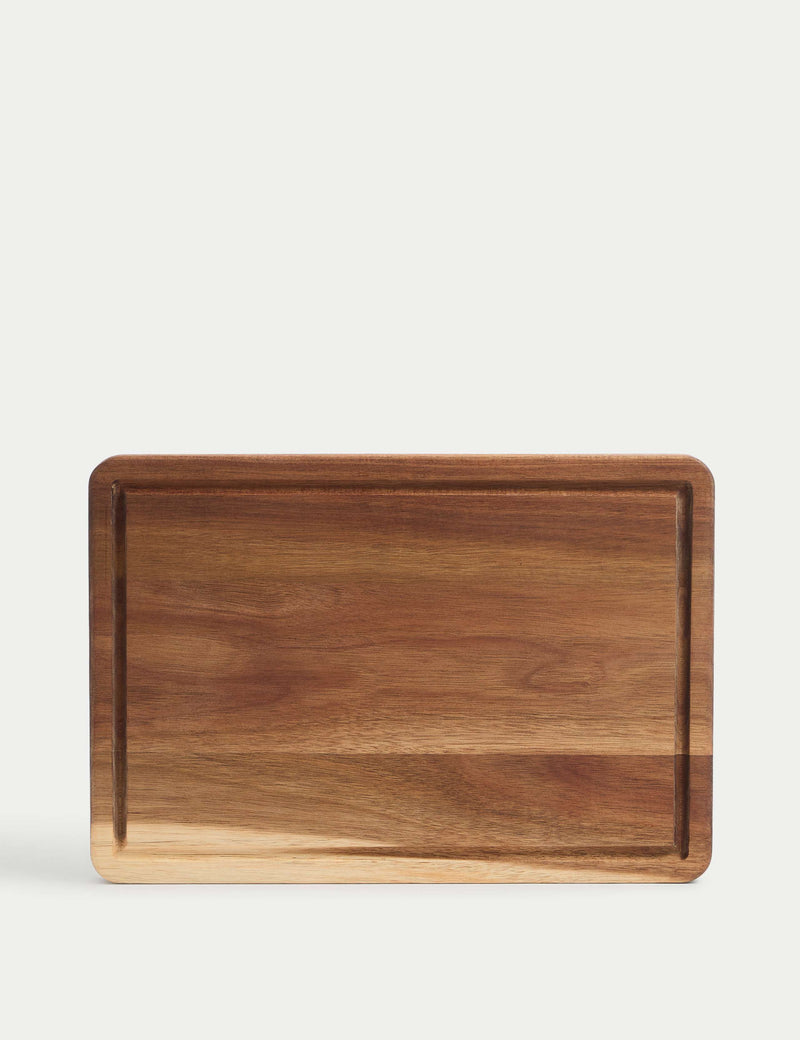 Wooden chopping board with juice groove medium size, imported from the UK